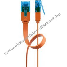 Goobay CAT 6A lapos patchk�bel U/UTP 2m narancs