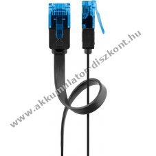 Goobay CAT 6A lapos patchk�bel U/UTP 7m fekete