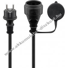 Goobay 10m fekete H07RN-F 3G1,5 kerti hosszabb�t� k�bel IP44