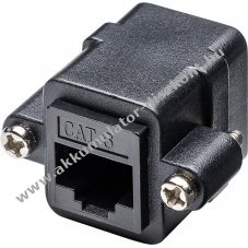 Goobay RJ45 CAT6 modul�ris csatlakoz� 2x RJ45 aljzat szerel� peremmel