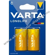 Varta Longlife 4114 LR14 C (b�bi m�ret) alk�li elem 2db/csomag
