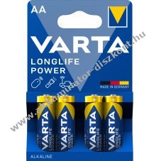 Varta Longlife Power 4906 AA Mignon ceruza 4db/csomag elem alk�li