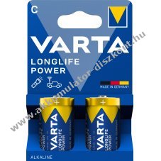 Varta Longlife Power LR14 C (b�bi m�ret) 4914 2db/csomag elem alk�li