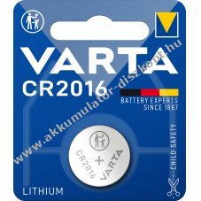 Varta l�tium gombelem CR2016 3V 1db/csomag