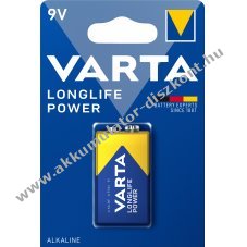 Varta Longlife Power 6LR61 9V E block 4922 elem 1db/csomag alk�li