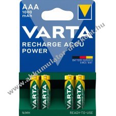 Varta Accu R2U AAA Akkumul�tor 1.2V 1000mAh 4db/csomag NiMH