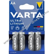 Varta ULTRA AA Mignon ceruza 6106 L91 4db/csomag elem l�tium