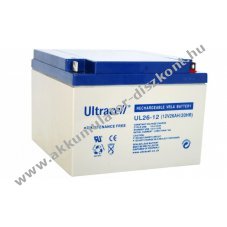Ultracell 12-26 VdS 12V 26Ah 166x175x125 AGM �lom Akkumul�tor