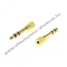 OTB 3,5mm-6,35mm jack adapter sztere� aranyozott (aljzatb�l csatlakoz�ba) 2db/csomag