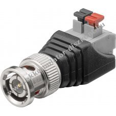 Goobay BNC-Stecker 2-t�s termin�lblokk push-down r�gz�t�ssel