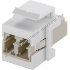 Goobay Keystone-modul 2x LC-duplex f�nyvezet� csatlakoz� 17,2mm