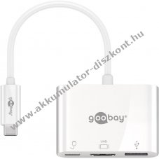 USB-C� Multiport Adapter erweitert ein USB-C� Ger�t um einen HDMI�- und einen USB 3.0- Anschluss