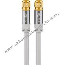 Goobay SAT antennak�bel 135dB 4x �rny�kolt aranyozott F-csatlakoz�>F-csatlakoz� 3m