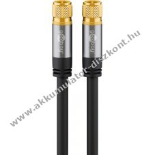 Goobay SAT antennak�bel 135dB 4x �rny�kolt aranyozott F-csatlakoz� > F-csatlakoz� 1m