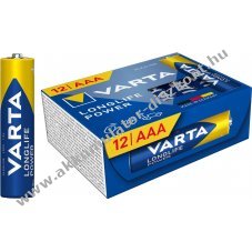 Varta Longlife Power AAA,LR03 elem, 1.5V 12db/csomag