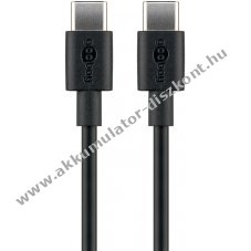 Goobay USB-C t�lt� �s adatk�bel 60W 3A 1m fekete
