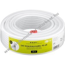 Goobay 90dB SAT koaxi�lis k�bel dupla �rny�kol�s� bels� vezet� ac�l+r�z 25m