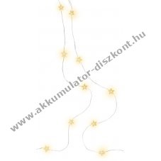 Goobay 20db LED ez�stdr�t f�nyf�z�r csillagokkal id�z�t�vel melegfeh�r 2,2m