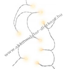 Goobay 80 LED g�mb f�nyf�z�r id�z�t�vel melegfeh�r 3xAA elemmel IP44