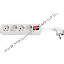 Goobay 4x v�d��rintkez�s eloszt� kapcsol�val 1,5m feh�r