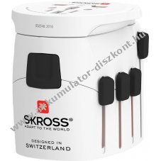 Skross World Adapter PRO univerz�lis utaz� adapter 2 �s 3 p�lus� k�sz�l�kekhez