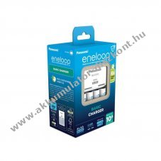 Panasonic eneloop Basic akkumul�tor t�lt�  + 4x eneloop AA Mignon ceruza 1,2V 2000mAh K-KJ51MCD40E NiMH