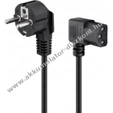 Goobay 1,8m k�beles 90� CEE 7/7 csatlakoz�s C13 h�l�zati k�bel