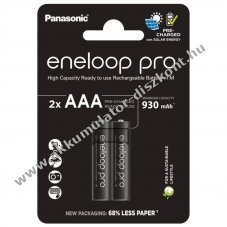 Panasonic eneloop Pro AAA Akkumul�tor 1,2V 930mAh 2db/csomag BK-4HCDE/2CP NiMH