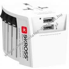 Skross World Adapter MUV USB 2x USB-A univerz�lis utaz�adapter