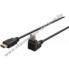 Goobay High-Speed HDMI k�bel 90 fokos csatlakoz� 2m 4K 60Hz Ethernet
