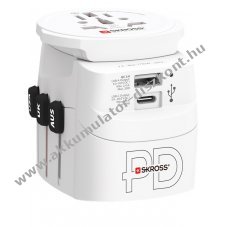 Skross World Adapter PRO Light USB AC30PD univerz�lis utaz�adapter dual USB t�lt�vel