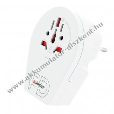 Skross World to Europe USB-C PD utaz� adapter 2 �s 3 p�lus� eszk�z�kh�z