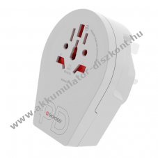 Skross World to UK USB-C PD univerz�lis utaz�adapter 2- �s 3 p�lus� k�sz�l�kekhez