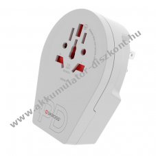 Skross World to USA USB-C PD univerz�lis utaz�adapter 2 �s 3 p�lus� k�sz�l�kekhez