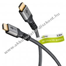 Goobay High-Speed HDMI k�bel Ethernet 4K 60Hz 2m f�m csatlakoz�val