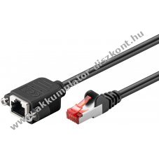 Goobay CAT 6 h�l�zati hosszabb�t� k�bel 5m S/FTP fekete