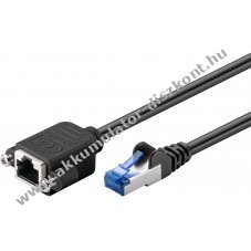 Goobay CAT 6A h�l�zati hosszabb�t� k�bel S/FTP 0,5m fekete
