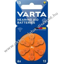 Varta PR48 (13) hall�k�sz�l�k elem 1,45V 6db/csomag cink-leveg�