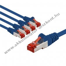 Goobay CAT 6 patchk�bel S/FTP 1m k�k 5db/csomag