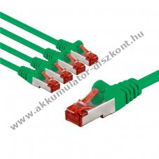 Goobay CAT 6 patchk�bel S/FTP 5m z�ld 5db/csomag