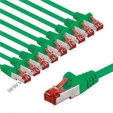 Goobay CAT 6 patch k�bel S/FTP 3m z�ld 10db/csomag