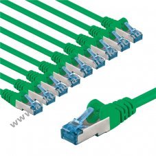 Goobay CAT 6A Patchk�bel SFTP 3m z�ld 10db/csomag