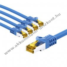 Goobay RJ45 patchk�bel CAT 6A S/FTP 5m k�k 5db/csomag LSZH