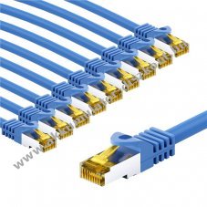 Goobay RJ45 Patchk�bel CAT 6A SFTP 1m k�k 10db/csomag LSZH