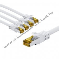 Goobay RJ45 patchk�bel CAT 6A S/FTP 3m feh�r 5db/csomag LSZH