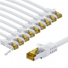 Goobay RJ45 Patchk�bel CAT 6A SFTP 5m feh�r 10db/csomag LSZH