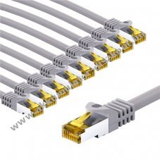 Goobay RJ45 patchk�bel CAT 6A S/FTP PiMF CAT 7 1m sz�rke 10db/csomag LSZH