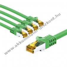 Goobay RJ45 patchk�bel CAT 6A S/FTP 5m z�ld 5db/csomag LSZH