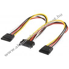 Goobay Y SATA t�pk�bel 1x dug� 2x aljzat bels� PC HDD/SSD/DVD