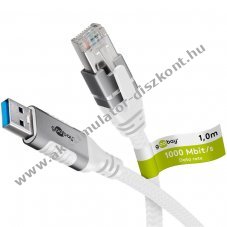 Goobay Ethernet k�bel USB-A 3.0 RJ45 csatlakoz� 1 m